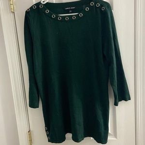 Emerald green blouse size XL